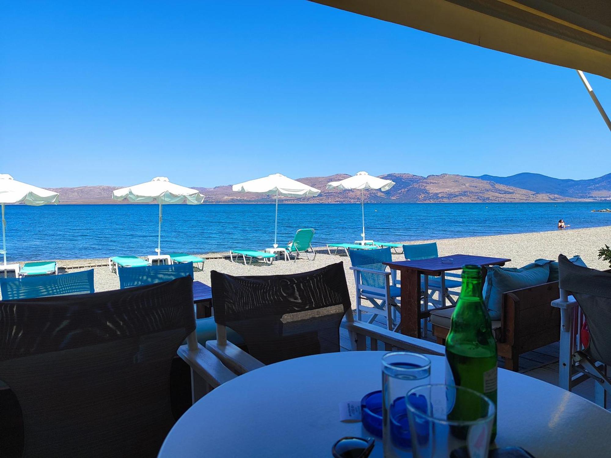 Holiday House With Sea View In Skala Polichnitos Skala Polichnitou Bagian luar foto