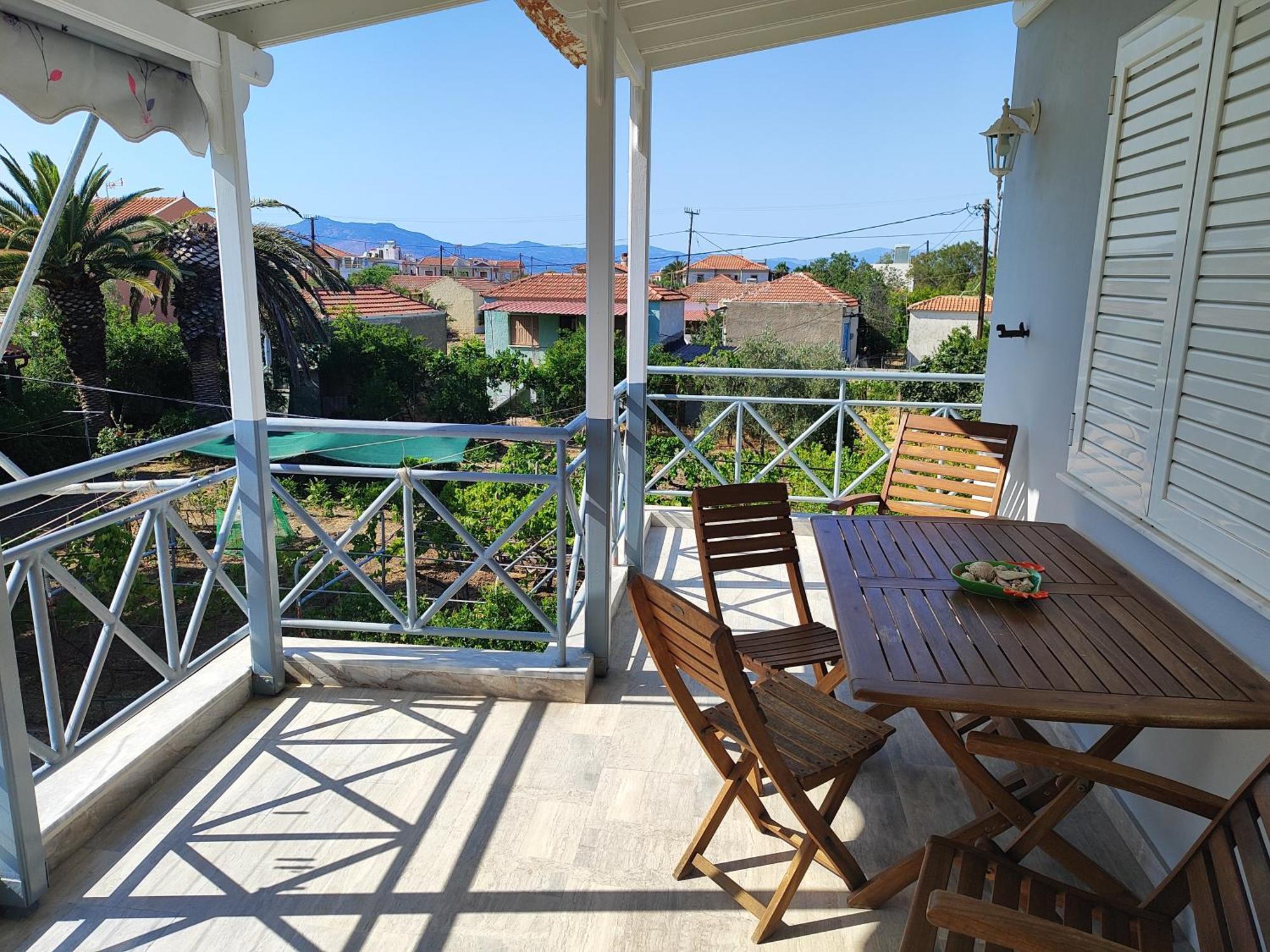 Holiday House With Sea View In Skala Polichnitos Skala Polichnitou Bagian luar foto